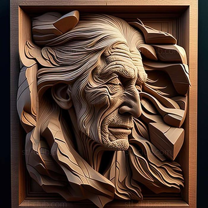 3D model Scott Tallman Powers American artist (STL)